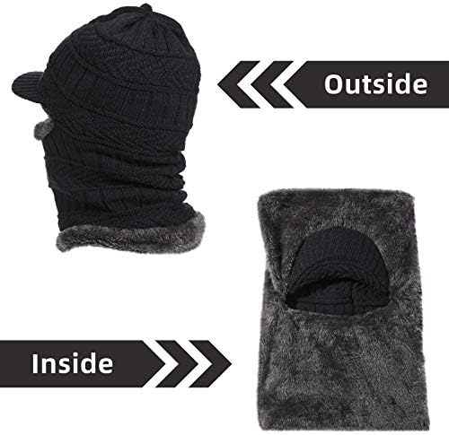 Syhood Örme Yün Bere Şapka Kış boyun ısıtıcı Kayak Yüz Kapak Boyun Tozluk
