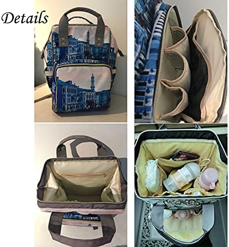 InterestPrint All-in-One bebek çantası sırt çantası seyahat sonbahar yaprak için arabası askıları ile