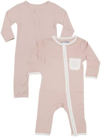 Bambu Bebek Pijama 2 paket / Küçük Sleepies Bebek Pijama / Bebek Uyuyanlar / Cinsiyet Nötr Bebek Giysileri / / Organik Bebek