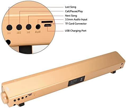 Lazzzgua Bilgisayar Hoparlörleri, Kablolu ve Kablosuz Bilgisayar Ses Çubuğu Stereo USB Powered Mini Soundbar Hoparlörler için