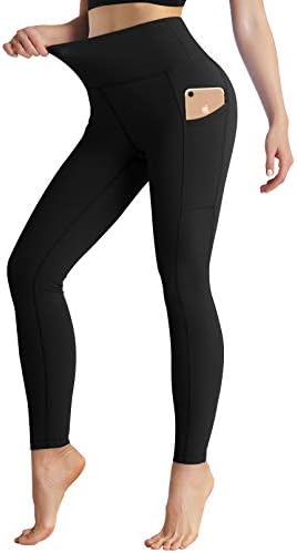 DAYOUNG Yoga Pantolon ile Kadınlar için Cepler Yüksek Bel Karın Kontrol 4 Yönlü Streç Tayt Egzersiz Koşu Yoga Pantolon