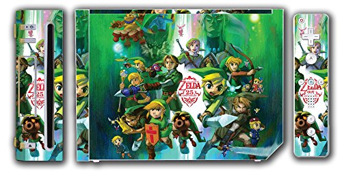 Zelda Bağlantı 25 Yıldönümü Special Edition Video Oyunu Vinil Çıkartması Cilt Sticker Kapak için Nintendo Wii Sistemi Konsolu