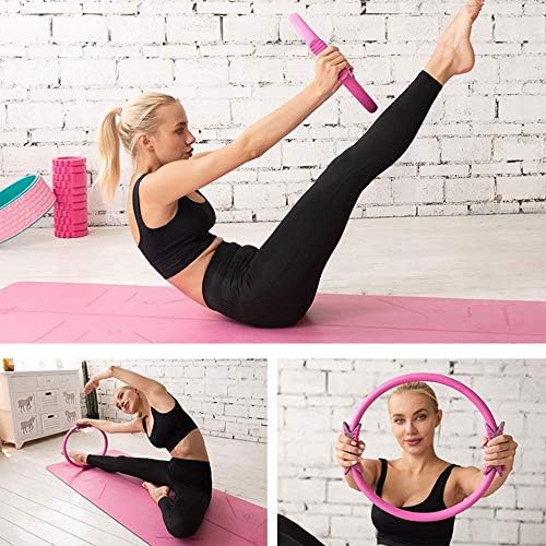 FSJIANGYUE Spor Daire Pilates Yüzük Yoga Sihirli Daire Acemi Direnç Egzersiz Vücut Masaj Döngü Kadın Zayıflama Fitness Ekipmanları