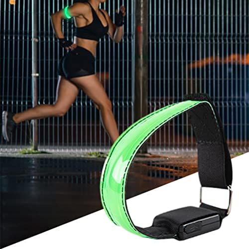 shamjına Yansıtıcı LED Kol Bandı Yüksek Görünürlük Dişli Koşucular için USB Şarj Emniyet Tokat Kol Bandı