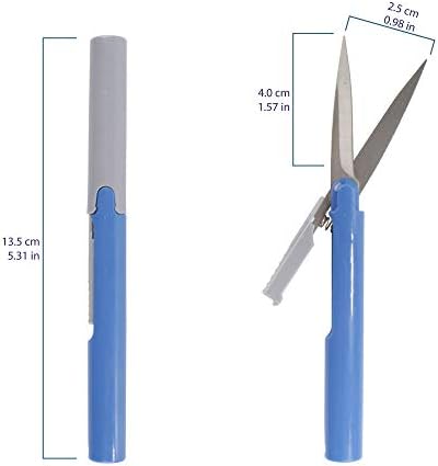 BambooMN Penblade Taşınabilir Kalem Tarzı Cep Dikiş Ripper Seyahat Makas-Mor - 1 çift