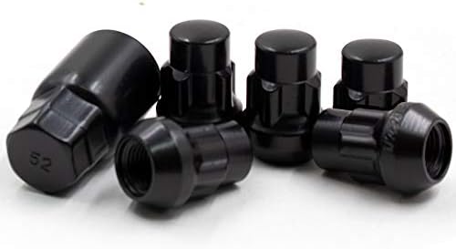 Tekerlek Aksesuarları Parçaları Tekerlek Kilitleri Set Kilitleme Lug Somun M12x1. 50 Konu Bulge Acorn Siyah Kaplama