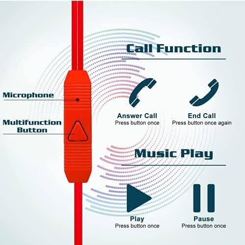 UrbanX R2 Kablolu kulak içi kulaklıklar için Mic ile Coolpad Serin 12A ile Arapsaçı-Ücretsiz Kordon, Gürültü Yalıtımlı Kulaklık,