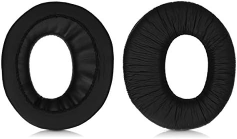 Sony MDR-RF970R / MDF-960R / MDR-RF925R ile Uyumlu kwmobile Yedek Kulak Pedleri - Kulaklıklar için Kulak Yastıkları Seti-Siyah