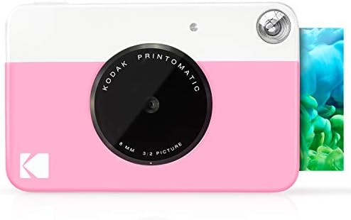 Zink Kodak PRİNTOMATİC Dijital Anında Baskı Fotoğraf Makinesi (Siyah), 2ʺx3 Premium Premium Fotoğraf Kağıdı (20 Yaprak), Yumuşak