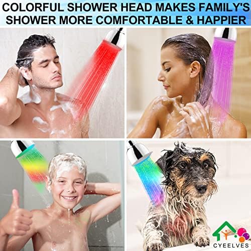 LED Duş Başlığı, Işıklı Duş Başlığı, 7 Renkli ışık Otomatik Olarak Değişen Led Yağış Duş Başlığı, Banyo için LED Sabit Duş