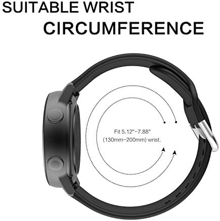 Galaxy Watch Active ile Uyumlu TiMOVO Band, Yumuşak Silikon Ayarlanabilir Kayış Watchband Fit Galaxy Watch 42mm / Aktif 2 (40mm)