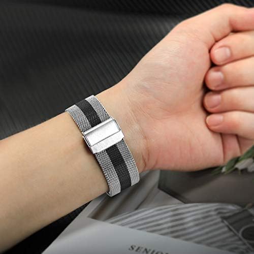 Trumirr Band için Galaxy Watch3 45mm, örgü Dokuma Paslanmaz Çelik saat kayışı Tutuşunu Kayış Bilek Bilezik için Samsung Galaxy