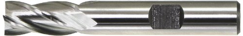 Drillco 5150A Serisi Yüksek Hızlı Çelik Düzenli Uzunluk Bitirme Merkezi Kesme Ucu Değirmeni, Kaplanmamış (Parlak) Kaplama,