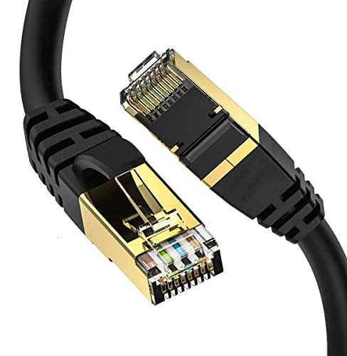 1 Adet 150FT CAT8 Ağ 40 Gbps Açık UV Su Geçirmez Bakır PoE RJ45 Ethernet Kablosu