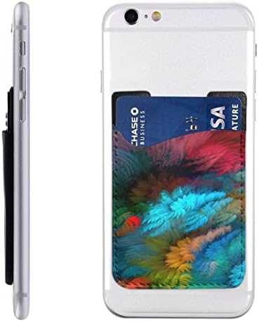Telefonun Arkası için Güzel Renkli Soyut Kart Tutucu Kredi Kartı Tutucusu Olarak Cüzdanın Üzerine Yapışkan Çubuk Cep Telefonu