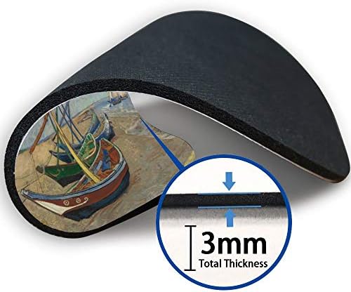 Pricetail Mouse Pad, Güzel Balıkçı Tekneleri Sahilde Saintes-Maries Tasarım Kaymaz Su Geçirmez Fare Ofis Mat Laptop için, 7.