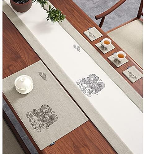 CDQYA Çin Tarzı Masa Koşucu Zen çay masası çay masası Örtüsü Çin Tarzı çay masası Örtüsü Uzun çay masası örtü bezi (Renk: B,
