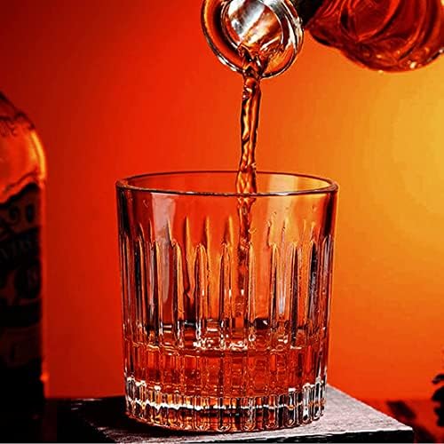 Viski bardağı Seti 4-Premium 11.2 OZ Scotch Gözlük Eski Moda viski bardağı Kalın Alt Rom Tarzı Züccaciye Bourbon, Erkekler