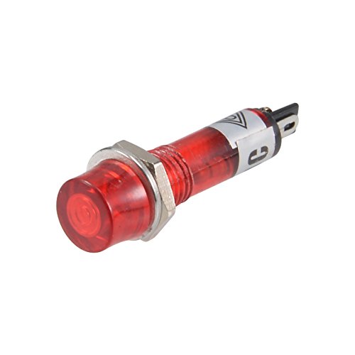 uxcell Sinyal göstergesi Dash ışık DC 12 V, LED Ampuller XD7-1 Kırmızı, 7mm 9/32-inç Paneli Dağı 10 Adet