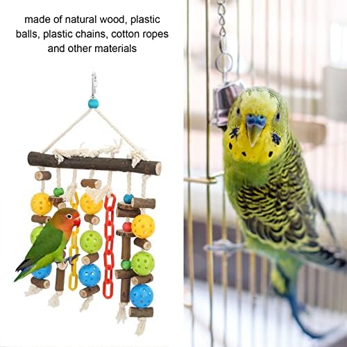 DJDK Papağan çiğneme oyuncağı, evrensel Ahşap Papağan Çiğneme Blokları Güvenli Bite Dayanıklı Büyük Papağan Bite Oyuncak Kuşlar