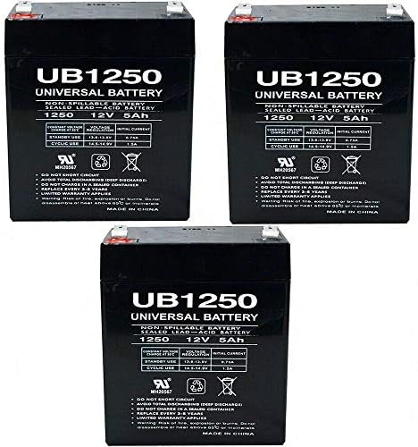 3 Adet UPG UB1250 12 V 5AH SLA Yedek Pil, Kuzey Kaynağı S782397 ile Uyumlu
