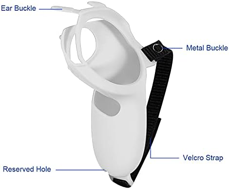 Quest 2 VR Kulaklık için Kesoto Silikon Denetleyici Kavrama Koruyucu Kapak Kılıfı, Premium-Beyaz