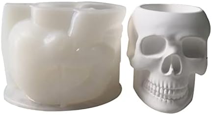 Kafatası Saksı 3D Mum Sabun Kalıp DIY Mum Epoksi Kalıp El Yapımı Mumlar Aroma Balmumu Sabun Kalıpları Süslemeleri için Reçine