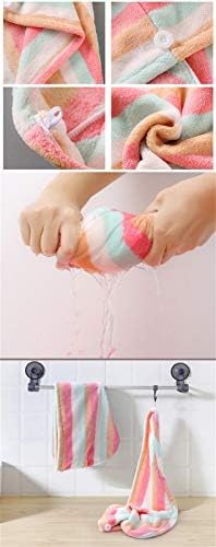 CSTZZ 2 adet Mikrofiber Saç Havlu Wrap Kadınlar ıçin Kıvırcık Saç Spa Türban Hızlı Saç Kurutma Havlu Banyo duş bonesi Hızlı