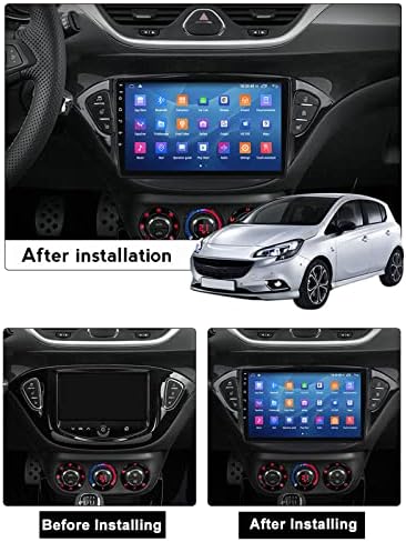 WDXSFR Çift Din Araba Stereo Ses Alıcısı ile Uyumlu Carplay ve Android Oto, 9 İnç Dokunmatik AM/FM Araba Radyo için Opel Corsa