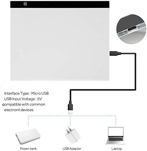 A3 Ultra-İnce Taşınabilir led ışık kutusu Tracer w 3 Seviye Parlaklık USB Güç Kablosu Kısılabilir Parlaklık Artcraft Izleme