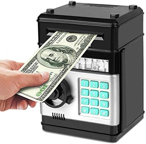 Adevena Elektronik Kumbara, Mini ATM Şifre Para Banka Nakit Para Tasarrufu Kutusu Çocuklar için, Karikatür Güvenli Banka Kutusu
