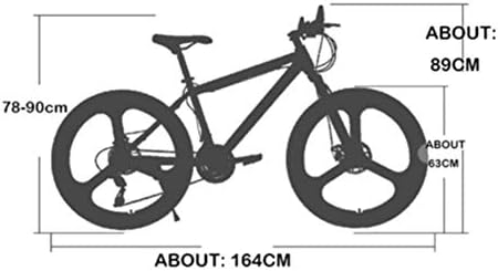 GYR Bisiklet Dağ Bisikleti Bisiklet Outroad Dağ Bisikleti, 26 İnç Dağ Bisikleti ile 21 Hız Çift Disk Frenler (Renk: Beyaz)
