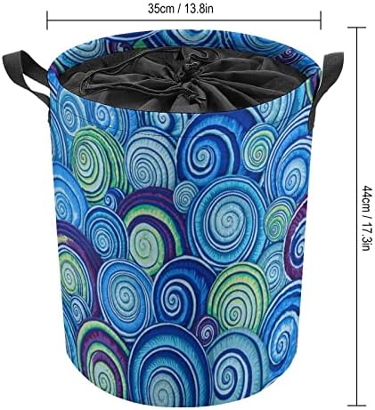 Dalgalar Deniz Katlanabilir çamaşır Sepeti Sepet Depolama Organizatör Kapaklı Giysi Oyuncak Koleksiyonu İçin