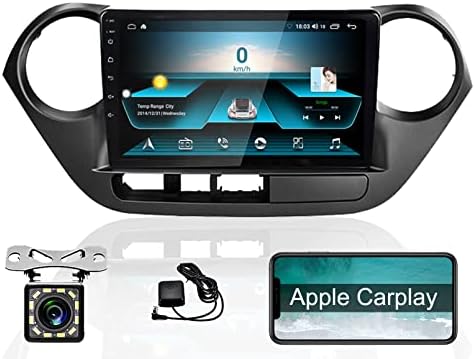 Araç Ses Alıcıları ile GPS Navigasyon Carplay için Hyundai Grand İ10 2014-2017, Android 10 Bluetooth Araç Stereo ile 9 İnç