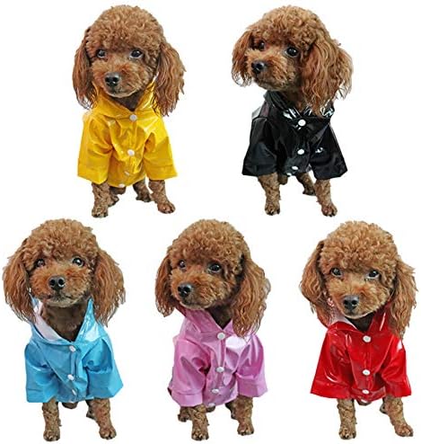 Pet Köpek Yelek, Pet Gömlek Köpek Ceket Elbise, Köpek Yansıtıcı Su Geçirmez Yağmurluk Teddy Köpek Kapüşonlu Ceket Ceket Pet