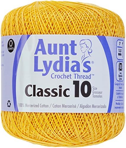 154-422 Lydia Teyze'nin Klasik Kroşe İpliği Boyutu 10-Altın Sarısı