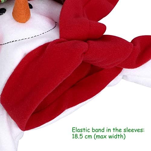 Noel Ağacı Topper Kardan Adam Kafa Hugger ile Renkli Şapka Şal ve Poseable Arms için Noel/Tatil/Kış Wonderland Parti Ev Dekorasyon
