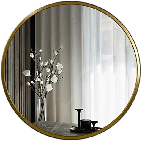 LİCHAO Duvar Aynası Dekoratif Ayna Yuvarlak Altın Metal Çerçeve Duvar Aynası 30CM-80CM(12 inç-32 inç) Vanity Tıraş/Duş/Makyaj