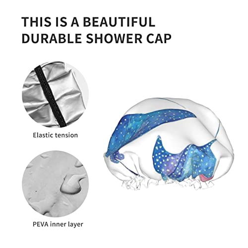Kadınlar için Yeniden Kullanılabilir Duş Başlığı, Deniz Hayvanları Vatozları Su Geçirmez Güzellik Salonu Spa Banyo Başlığı