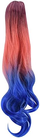 QBQCBB 3 Renk Kadın Sentetik Uzun Dalgalı Kıvırcık At Kuyruğu Saç Uzatma Peruk Cospay Moda Saç kıvırma peruk Kuaförlük (D)