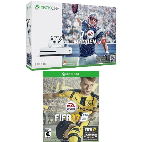 Xbox One S 1 TB Konsolu-Madden NFL 17 Paketi ve FIFA 17