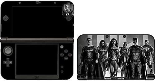 3DS XL 2015 ile Uyumlu Skinit Çıkartma Oyun Cildi - Resmi Lisanslı Warner Bros Justice League Siyah Beyaz Tasarım