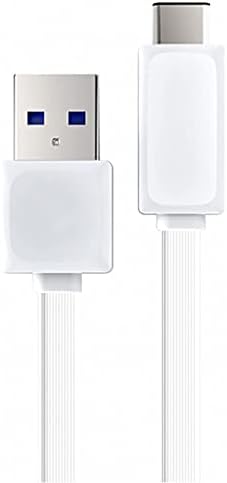 Hızlı Güç Düz USB-C Kablosu Asus Zenfone 3 ZE520KL ile uyumlu USB 3.0 Gigabyte Hızları ve Hızlı Şarj Uyumlu! (Beyaz 3. 3ft1M)