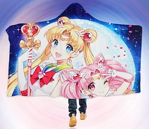 AJ YARATICILIK EV 3D Sailor Moon 098 için Kapüşonlu Battaniye Kapüşonlu Battaniye Pelerin Japonya Anime Japon Cosplay Oyunu