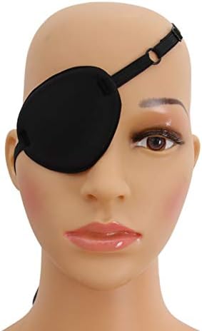 Beaupretty Göz Yamalar Korsan Çocuklar Yetişkin Crossbone göz bandı Göz Cadılar Bayramı Korsan Tema Tembel Göz (Siyah )