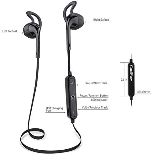 Bluetooth Kulaklık IPX5 Su Geçirmez Kulak İçi mikrofonlu kulaklıklar,HiFi Stereo Ses Spor Manyetik Bluetooth Kulaklıklar, 8
