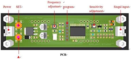 gazechımp PLJ-6LED-H Sinyal Frekans sayıcı Metre Test Modülü 1~1000 MHz LED 3 Renk-Kırmızı