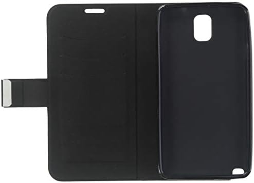 Reiko Kablosuz Samsung Galaxy Note 3 Flip Folio Kart Tutucu Kılıf-Siyah