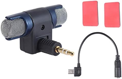 Aksesuarlar için FAKEME Mikrofon + Mikrofon Adaptörü Harici Stereo Mikrofon 3.5 Mm