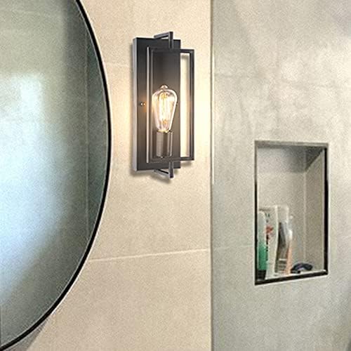 LMSOD tek ışık siyah banyo Vanity ışık fikstür, endüstriyel Modern duvar aplik aydınlatma koridor yatak odası mutfak için
